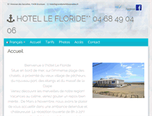 Tablet Screenshot of hotel-gruissan.fr